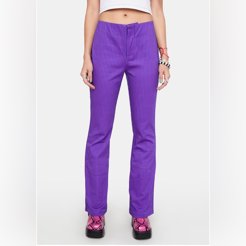 dELiA*s by Dolls Kill 90’s Girl Purple Pinstripe Pants Women’s size xxs